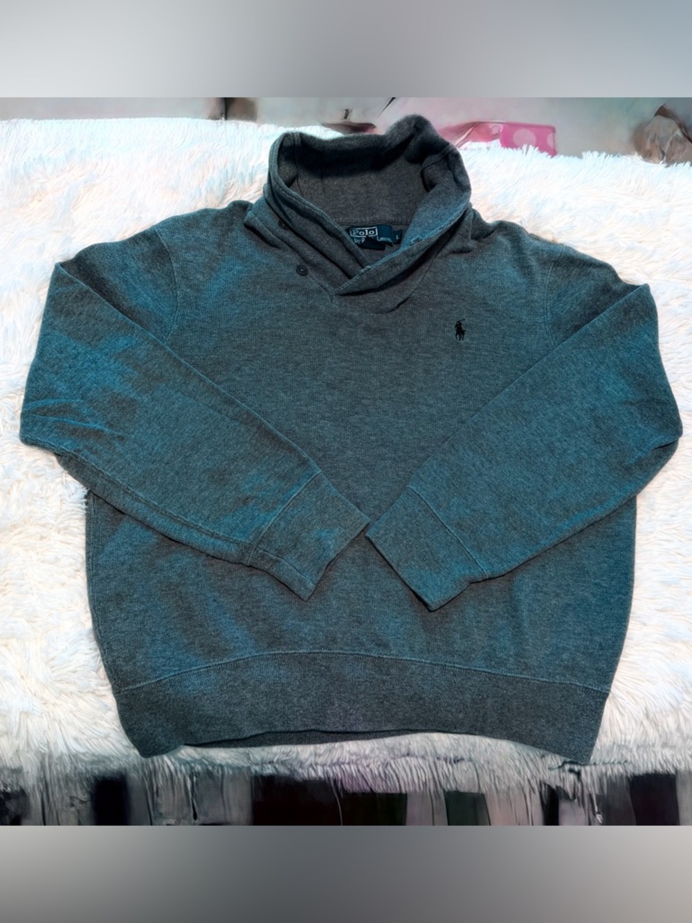 Polo by Ralph Lauren Men's Turtleneck Sweater in Charcoal